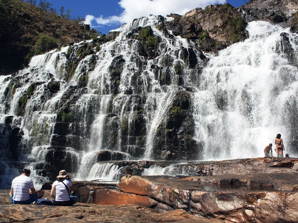 Cascada en la Chapada dos Veadeiros, Goiás